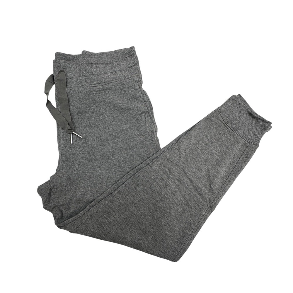 Athleta Balance Jogger Pants Womens Large Gray French Terry Drawstring Pockets